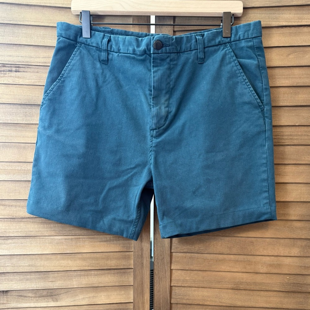 Men's Flat Front 5" Inseam Deep Blue Shorts